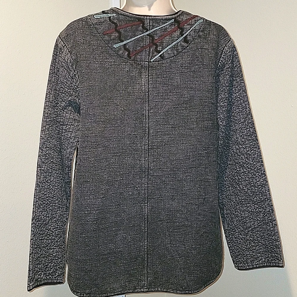 PASLEY & SAGE MIXED TEXTILE EMBROIDERED BOHO FABRIC JACKET - Picture 5 of 13